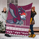 Manly Warringah Sea Eagles Premium Blanket - Australia Ugly Xmas With Aboriginal Patterns For Die Hard Fans