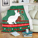 South Sydney Rabbitohs Premium Blanket - Australia Ugly Xmas With Aboriginal Patterns For Die Hard Fans