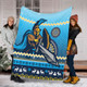 Gold Coast Titans Premium Blanket - Australia Ugly Xmas With Aboriginal Patterns For Die Hard Fans