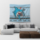 Cronulla-Sutherland Sharks Tapestry - Australia Ugly Xmas With Aboriginal Patterns For Die Hard Fans