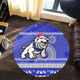 Canterbury-Bankstown Bulldogs Round Rug - Australia Ugly Xmas With Aboriginal Patterns For Die Hard Fans