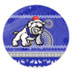 Canterbury-Bankstown Bulldogs Round Rug - Australia Ugly Xmas With Aboriginal Patterns For Die Hard Fans