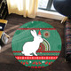 South Sydney Rabbitohs Round Rug - Australia Ugly Xmas With Aboriginal Patterns For Die Hard Fans