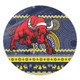 North Queensland Cowboys Round Rug - Australia Ugly Xmas With Aboriginal Patterns For Die Hard Fans