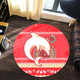 Redcliffe Dolphins Round Rug - Australia Ugly Xmas With Aboriginal Patterns For Die Hard Fans