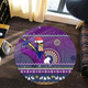 Melbourne Storm Round Rug - Australia Ugly Xmas With Aboriginal Patterns For Die Hard Fans