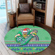 Canberra Raiders Round Rug - Australia Ugly Xmas With Aboriginal Patterns For Die Hard Fans