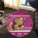 Queensland Round Rug - Australia Ugly Xmas With Aboriginal Patterns For Die Hard Fans