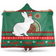 South Sydney Rabbitohs Hooded Blanket - Australia Ugly Xmas With Aboriginal Patterns For Die Hard Fans