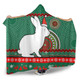 South Sydney Rabbitohs Hooded Blanket - Australia Ugly Xmas With Aboriginal Patterns For Die Hard Fans