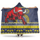 North Queensland Cowboys Hooded Blanket - Australia Ugly Xmas With Aboriginal Patterns For Die Hard Fans
