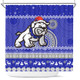 Canterbury-Bankstown Bulldogs Shower Curtain - Australia Ugly Xmas With Aboriginal Patterns For Die Hard Fans