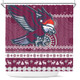 Manly Warringah Sea Eagles Shower Curtain - Australia Ugly Xmas With Aboriginal Patterns For Die Hard Fans
