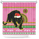 Penrith Panthers Shower Curtain - Australia Ugly Xmas With Aboriginal Patterns For Die Hard Fans