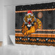 Wests Tigers Shower Curtain - Australia Ugly Xmas With Aboriginal Patterns For Die Hard Fans