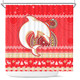 Redcliffe Dolphins Shower Curtain - Australia Ugly Xmas With Aboriginal Patterns For Die Hard Fans