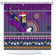 Melbourne Storm Shower Curtain - Australia Ugly Xmas With Aboriginal Patterns For Die Hard Fans
