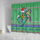 Canberra Raiders Shower Curtain - Australia Ugly Xmas With Aboriginal Patterns For Die Hard Fans