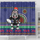 New Zealand Warriors Shower Curtain - Australia Ugly Xmas With Aboriginal Patterns For Die Hard Fans