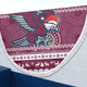 Manly Warringah Sea Eagles Beach Blanket - Australia Ugly Xmas With Aboriginal Patterns For Die Hard Fans