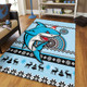 Cronulla-Sutherland Sharks Area Rug - Australia Ugly Xmas With Aboriginal Patterns For Die Hard Fans