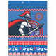 Newcastle Knights Area Rug - Australia Ugly Xmas With Aboriginal Patterns For Die Hard Fans