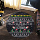 Penrith Panthers Christmas Round Rug - Penrith Panthers Special Ugly Christmas Round Rug