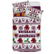 Brisbane Broncos Christmas Bedding Set - Brisbane Broncos Special Ugly Christmas Bedding Set