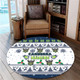 Canberra Raiders Christmas Round Rug - Canberra Raiders Special Ugly Christmas Round Rug