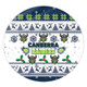 Canberra Raiders Christmas Round Rug - Canberra Raiders Special Ugly Christmas Round Rug