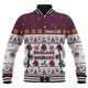 Brisbane Broncos Christmas Custom Baseball Jacket - Special Ugly Christmas Baseball Jacket