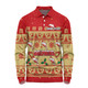 Redcliffe Dolphins Christmas Custom Long Sleeve Polo Shirt - Special Ugly Christmas Long Sleeve Polo Shirt