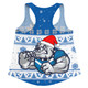 Canterbury-Bankstown Bulldogs Christmas Custom Women Racerback Singlet - Special Ugly Christmas Women Racerback Singlet