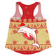 Redcliffe Dolphins Christmas Custom Women Racerback Singlet - Special Ugly Christmas Women Racerback Singlet