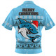 Cronulla-Sutherland Sharks Christmas Custom Zip Polo Shirt - Special Ugly Christmas Zip Polo Shirt