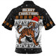 Wests Tigers Christmas Custom Zip Polo Shirt - Special Ugly Christmas Zip Polo Shirt