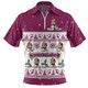Queensland Cane Toads Christmas Custom Zip Polo Shirt - Special Ugly Christmas Zip Polo Shirt