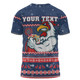 Sydney Roosters Christmas Custom T-Shirt - Ugly Xmas And Aboriginal Patterns For Die Hard Fan T-Shirt