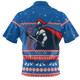 Newcastle Knights Christmas Custom Hawaiian Shirt - Ugly Xmas And Aboriginal Patterns For Die Hard Fan Hawaiian Shirt