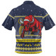 North Queensland Cowboys Christmas Custom Hawaiian Shirt - Ugly Xmas And Aboriginal Patterns For Die Hard Fan Hawaiian Shirt