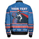 Newcastle Knights Christmas Custom Bomber Jacket - Ugly Xmas And Aboriginal Patterns For Die Hard Fan Bomber Jacket