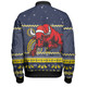 North Queensland Cowboys Christmas Custom Bomber Jacket - Ugly Xmas And Aboriginal Patterns For Die Hard Fan Bomber Jacket