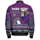 Melbourne Storm Christmas Custom Bomber Jacket - Ugly Xmas And Aboriginal Patterns For Die Hard Fan Bomber Jacket