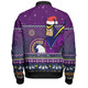 Melbourne Storm Christmas Custom Bomber Jacket - Ugly Xmas And Aboriginal Patterns For Die Hard Fan Bomber Jacket