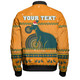 Australia Wallabies Christmas Custom Bomber Jacket - Ugly Xmas And Aboriginal Patterns For Die Hard Fan Bomber Jacket