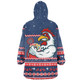 Sydney Roosters Christmas Custom Snug Hoodie - Ugly Xmas And Aboriginal Patterns For Die Hard Fan Snug Hoodie