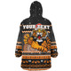 Wests Tigers Christmas Custom Snug Hoodie - Ugly Xmas And Aboriginal Patterns For Die Hard Fan Snug Hoodie