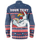 Sydney Roosters Christmas Custom Long Sleeve Shirt - Ugly Xmas And Aboriginal Patterns For Die Hard Fan Long Sleeve Shirt