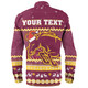 Brisbane Broncos Christmas Custom Long Sleeve Shirt - Ugly Xmas And Aboriginal Patterns For Die Hard Fan Long Sleeve Shirt