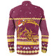 Brisbane Broncos Christmas Custom Long Sleeve Shirt - Ugly Xmas And Aboriginal Patterns For Die Hard Fan Long Sleeve Shirt